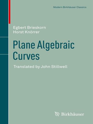 cover image of Plane Algebraic Curves